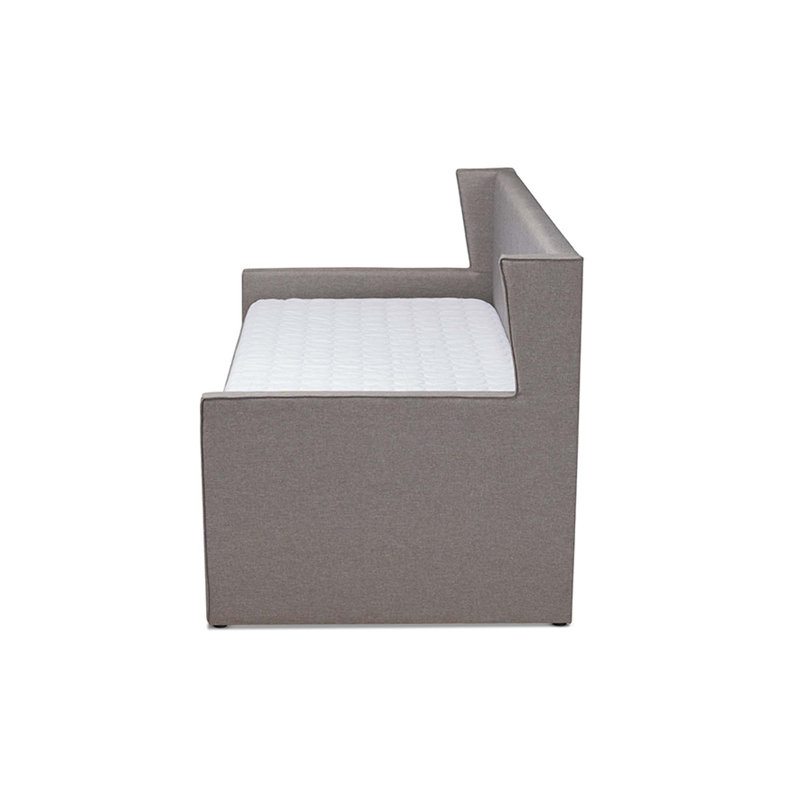 Lit de jour simple avec couchette Baldivis, Gris