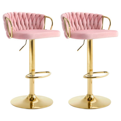 Swivel Yes Velvet Bar Stool