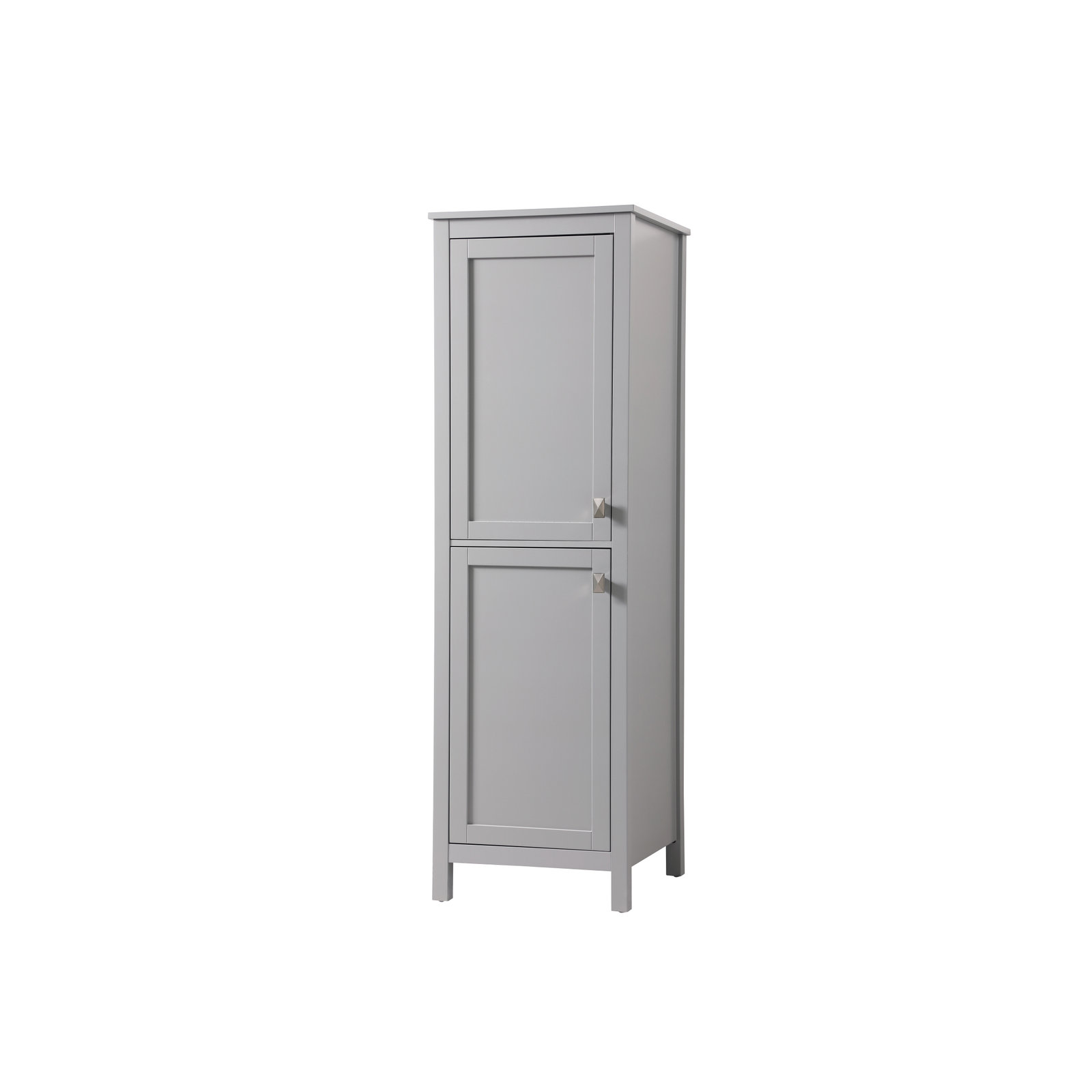 Destinymarie Linen Cabinet, Gray/Brushed Nickel, 65"H x 20"W x 22"D