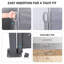 Paravent rétractable imperméable à l'eau, gris foncé, 118,1 po x 61,16 po-1894342586