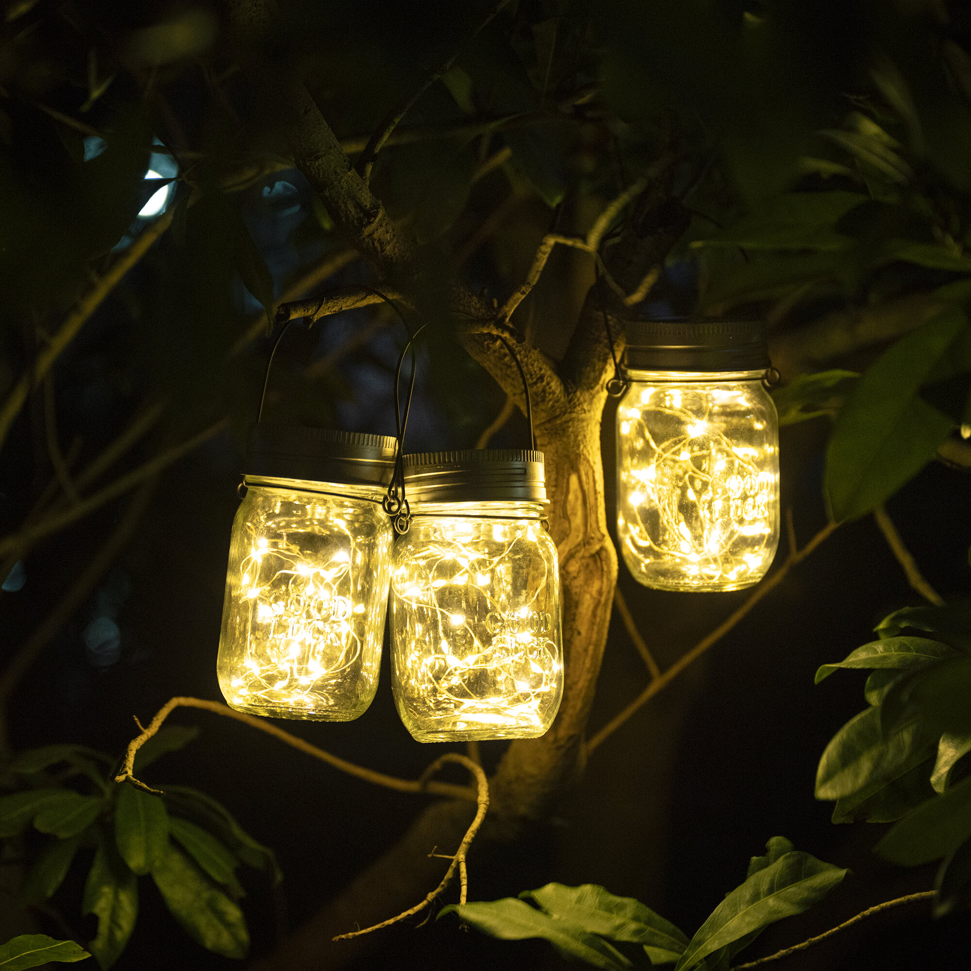 Soltoostar Solar Powered Led Outdoor Mason Jar Lantern (set Of 6 ...