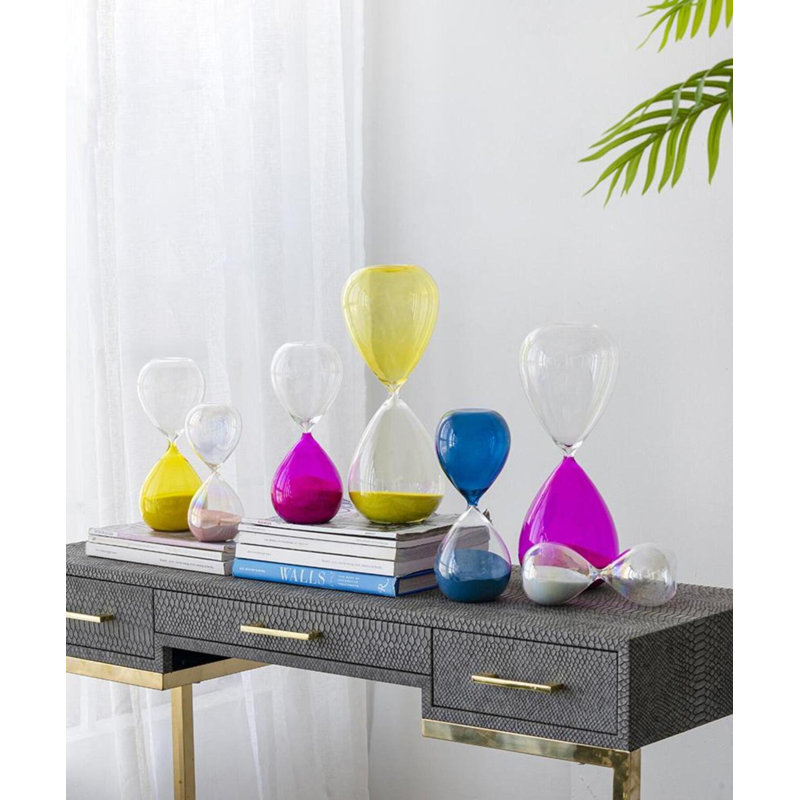 Campanella Hourglass, Yellow, 7.9" H x 3.2" W x 3.2" D