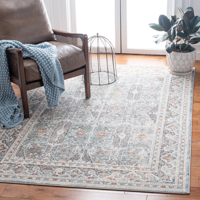 Avelien John Oriental Gray Area Rug, Rectangle 4' x 6'