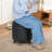 Storage Ottoman With Padded Seat, Modern PU Leather Footrest, Round Stool For Living Room Bedroom-288131932