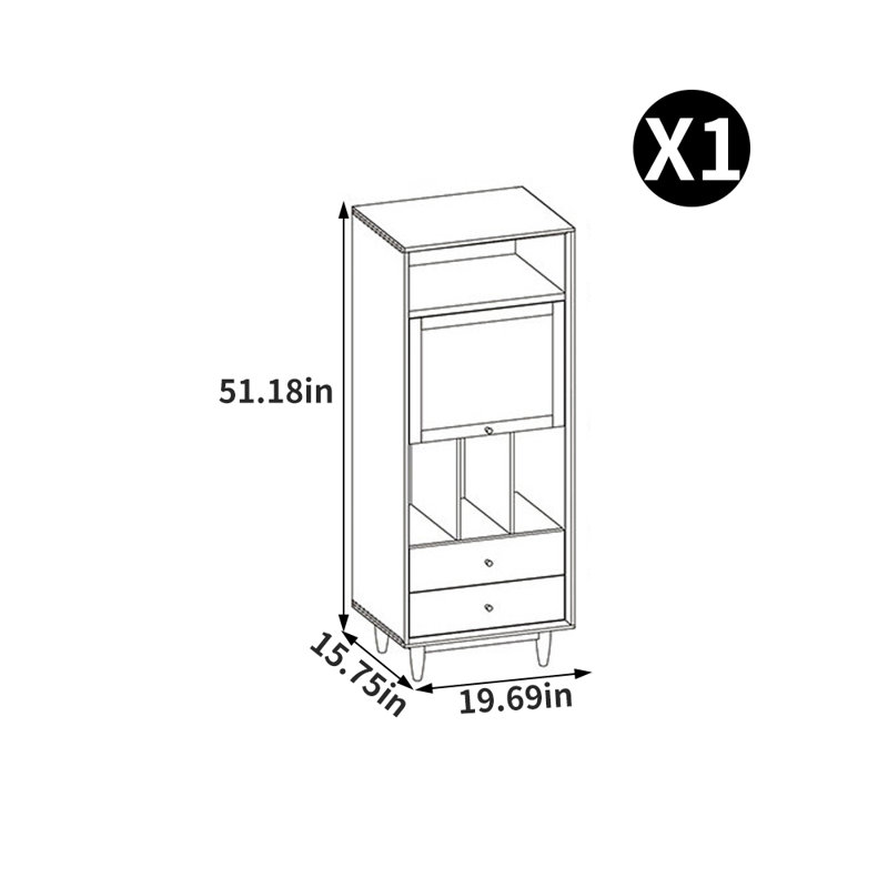 American Style Practical Bookcase