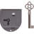 Long Rounded Half Mortise Lock with Skeleton Key
