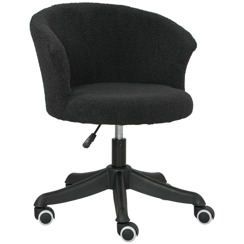 Chaise de bureau Fluffy, Noir, Noir