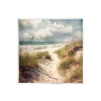 Bb-307-Wood Sandy Footprints Beach Path par RB