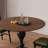 Black&Walnut Round Solid Wood Dining table-1393591892