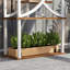 Support à plantes carbonisé avec tablettes en bois massif 24,4 x 10,2 x 61,8 po pour l'extérieur