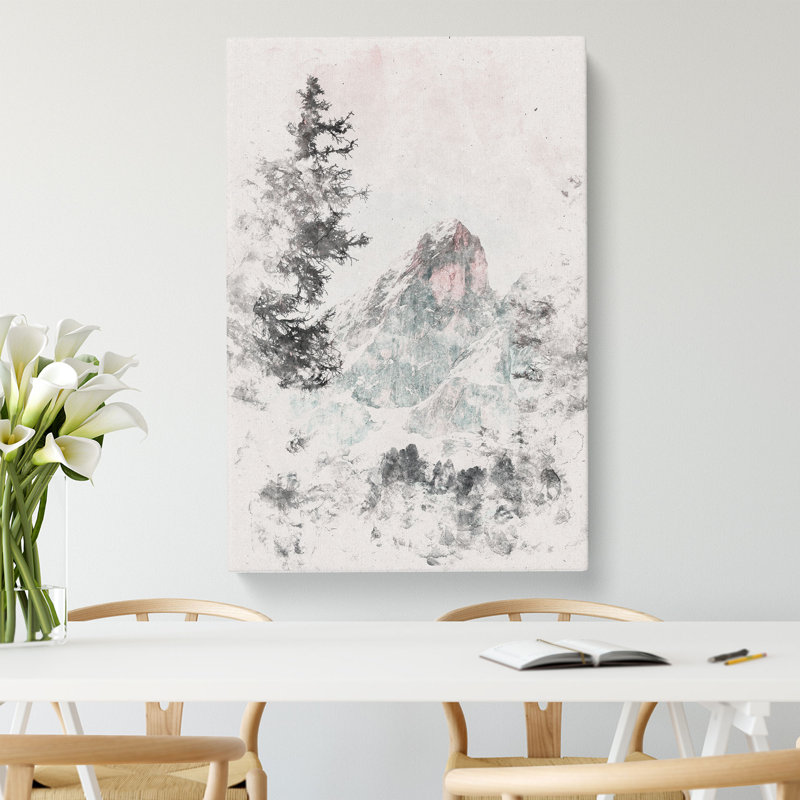 Mountain Peak - Wrapped Canvas Painting, 91cm H x 60cm W x 3cm D