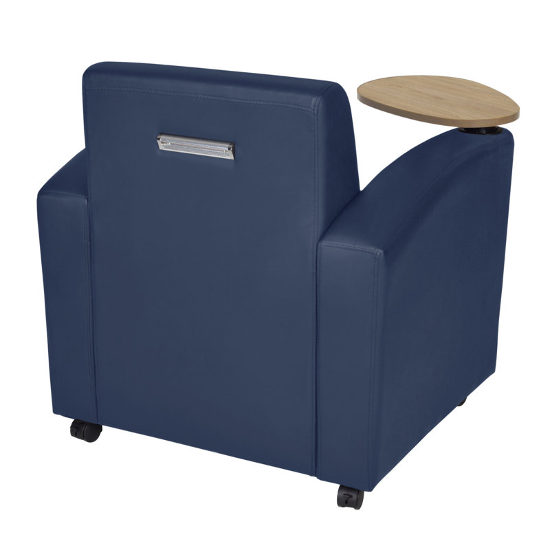 Chaise de réception l 31 po Naszire, Bleu