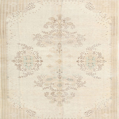 Tapis oriental crème / brun