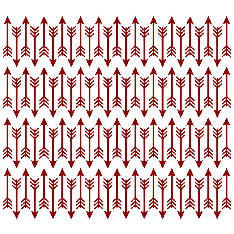 Décalcomanie murale flèches, H 2 po x l 10 po x P 0,8 po, Bourgogne