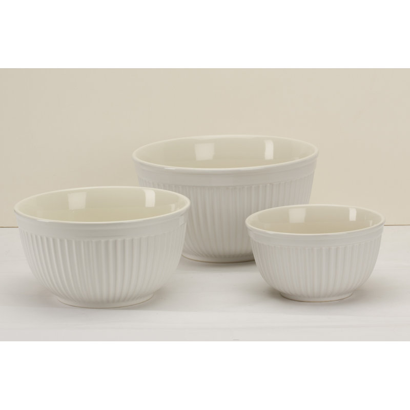 Simsbury Mixing Bowls (Set of 3), White