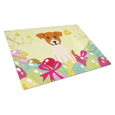 Planche à découper en verre à aile de fêtes terrier Saroyan
