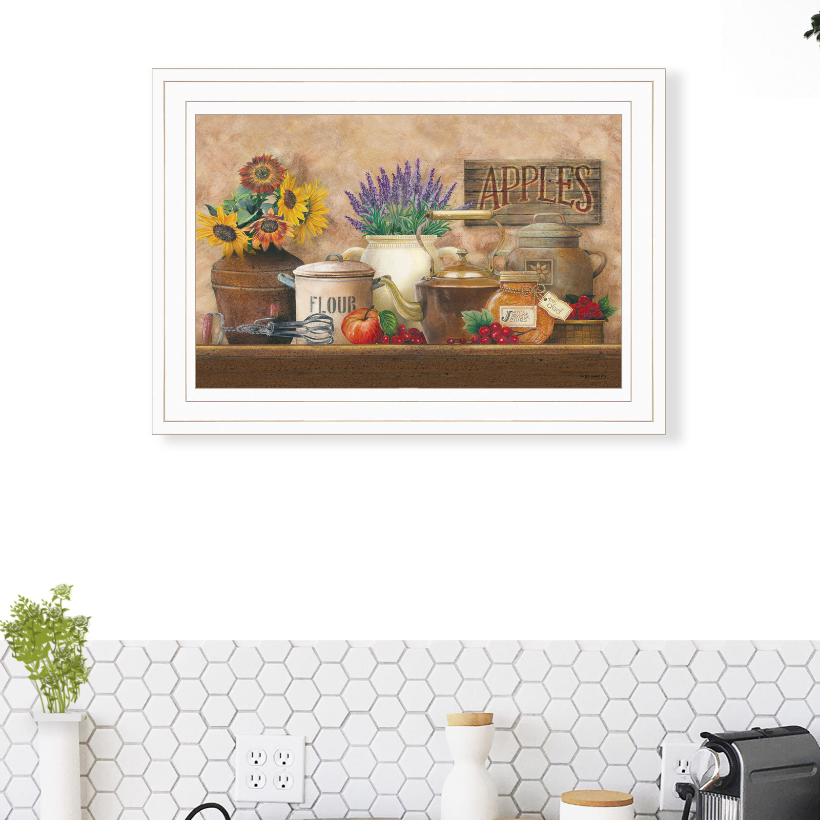 Rosalind Wheeler Antique Kitchen Framed Wall Art for Living Room, Home