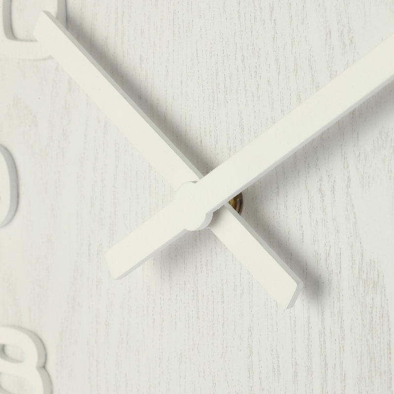 Alexee Wood Wall Clock, Medium, White