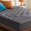 Protège-matelas matelassé Lits / Simple TG avec housse en relief brossé, couvre-lit blanc et respirant pour chambre de dortoir-1334017991-1335540417