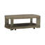 Euzelia Oval Cocktail Table w/ Metal Legs & Casters
