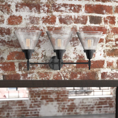 Éclairage pour meuble-lavabo 3 lumières 26 po Caden Cone