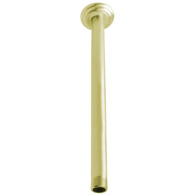 Bras de douche rond 1/2 po avec bride 12 po IPS x 12 po