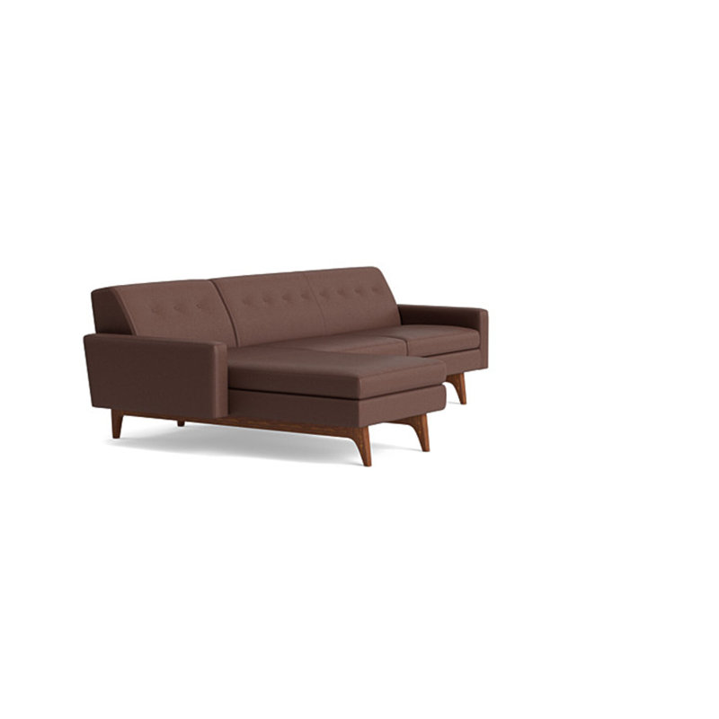 Tyler Chaise Sectional, Left Hand Facing, Leather - Deep Blue