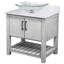 Meuble-lavabo 36 po avec comptoir en marbre de Carrare et lavabo, quincaillerie-106633451
