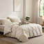 Ensemble de housse de couette en coton et lin, literie en jacquard texturé avec fermeture à glissière cachée-127356649