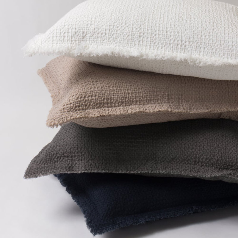 Charcoal Cotton Waffle Knit Standard Sham