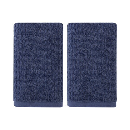 Tommy Bahama Northern Pacific 2-Piece Blue Cotton Hand Towel Set