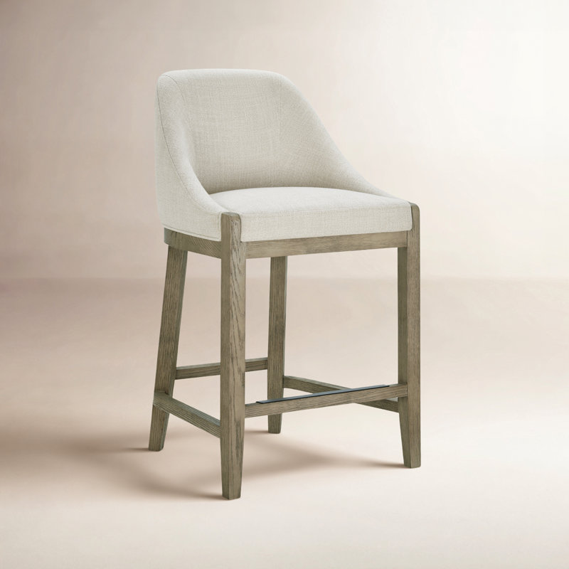 Nerina 26" Counter Stool, Effie Linen Performance Linen