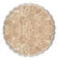 Table d'appoint d'extérieur dorée, polyvalente pour l'intérieur et l'extérieur, 46,3 cm de hauteur, 40,6 cm de large et de profondeur, en béton léger, tons neutres, plateau demi-sphérique, prête à l'emploi.