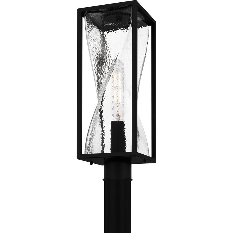Lampadaire d'extérieur noir mat 1 lumière Kennell