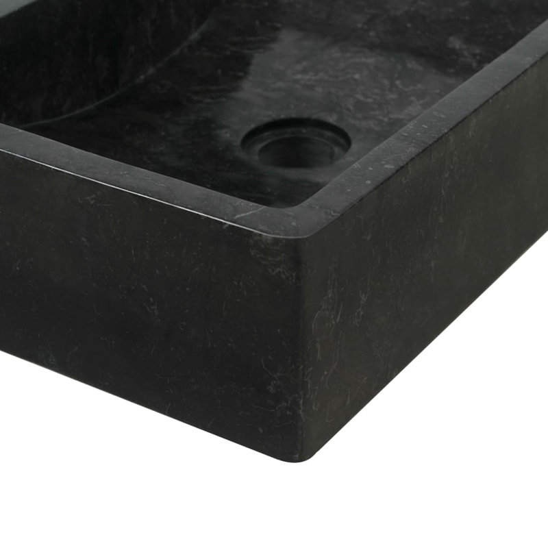 Kilmarnock 740mm Single Bathroom Vanity with Vessel Marble Basin, Black