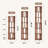  Modern Solid Wood 5 Tier Rotating Rolling Bookcase for Small Spaces