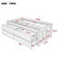 Lit capitaine simple avec 4 tiroirs de rangement, porte de rangement latérale, cadre de lit plateforme en bois, sans sommier, blanc-441594239