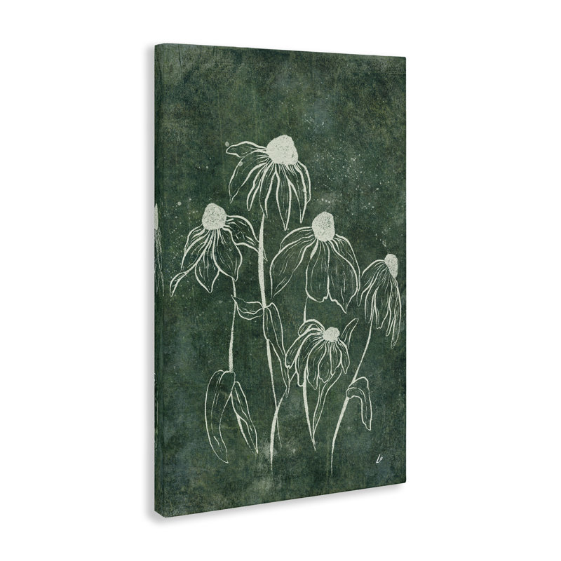 Art mural sur toile Echinacée Garden Blooms par Lydia Orange br-359_CN, H 45 po x l 30 po