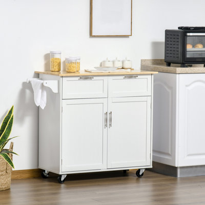 Îlot de cuisine sur roulettes moderne HOMcom