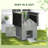 Duck Coop, Wooden Duck House, Outdoor Small Animal House with Openable Roof, Double Doors, Removable Base for 1-3 Ducks, Light Gray