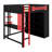 Space-Saving Elevated Sleep Station Featuring Built-in Study Area, Clothing Rack, and Dynamic Color Effects-1131598659