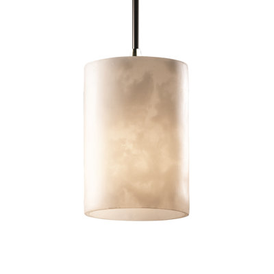 Luminaire suspendu cylindrique unique à 1 lumière Doinel