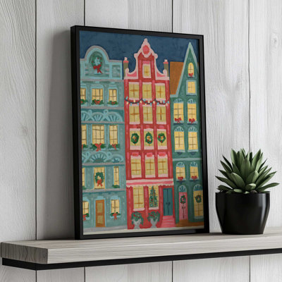Holiday Houses I by June Erica Vess Art Print