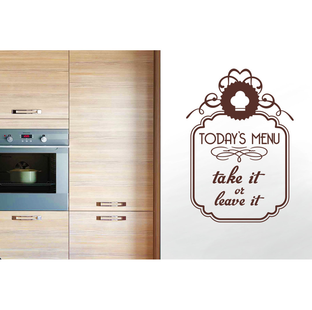 Todays Menu Take It Your Leave It Wall Sticker