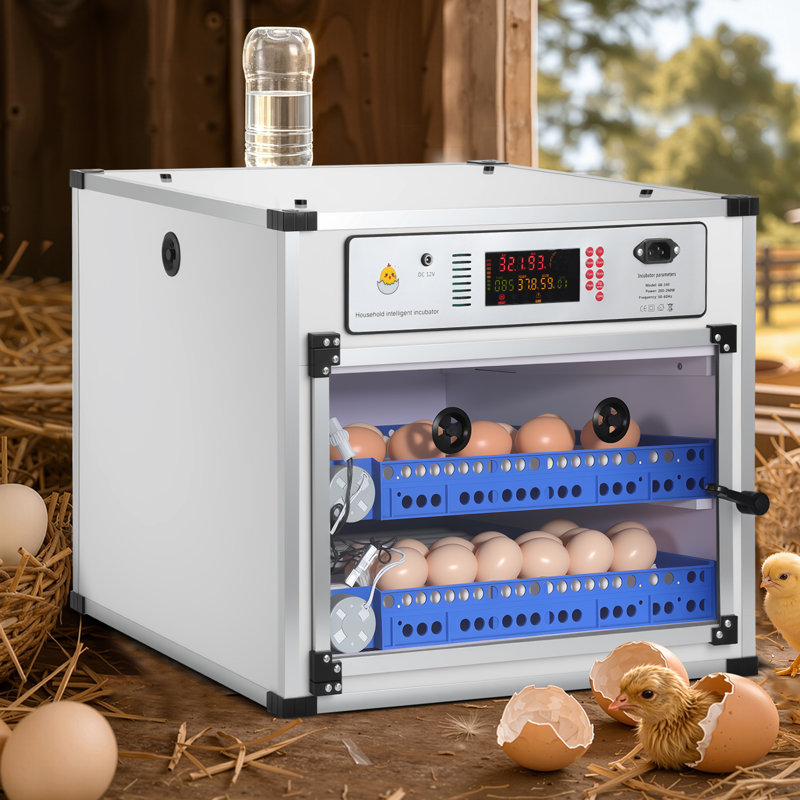  Incubateur à œufs automatique 136 pi avec retourneur automatique, contrôle numérique de l'humidité de la température et remplissage d'eau, œufs d'incubation pour œufs de poule