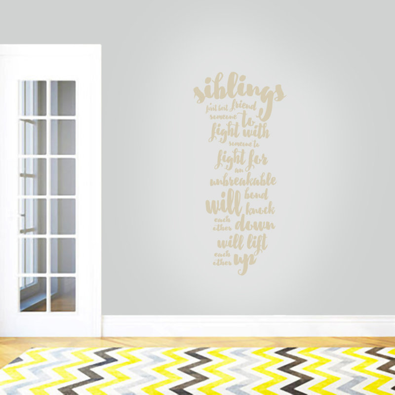 Text & Numbers Non-Wall Damaging, Beige