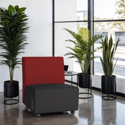 Chaise mobile sans accoudoirs avec panneau technique Pro Series - Gris