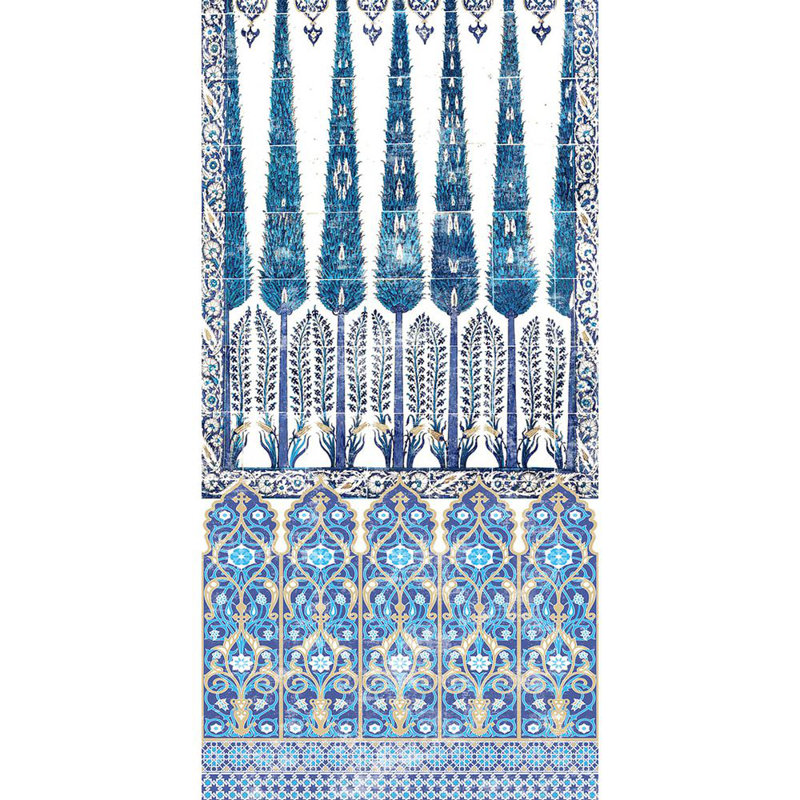 Tissu de jardin repose-pieds fantaisie Topkapi, Jardin classique