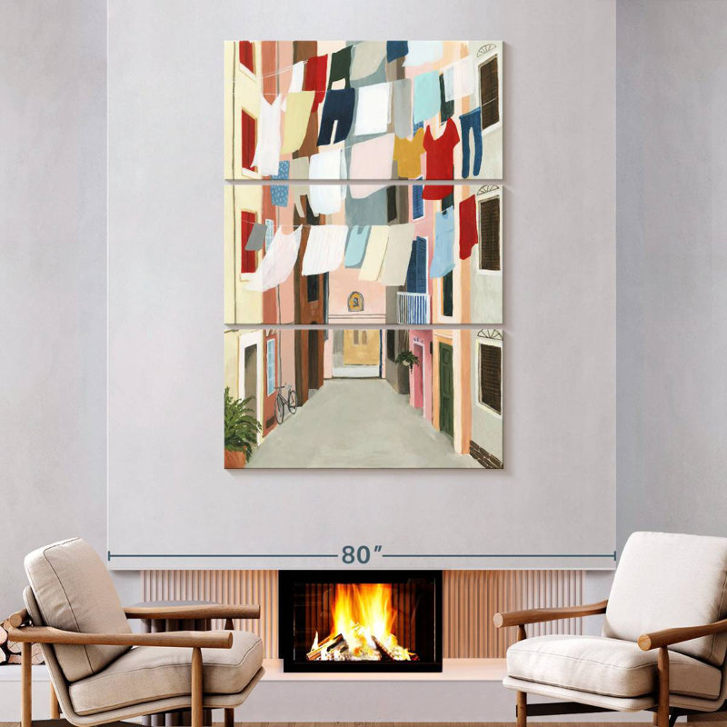 Sireci Today Is Laundry Day II, 74" H x 48" W