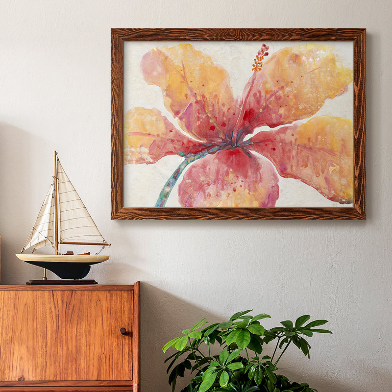 Hibiscus en fleurs, Érable, H 28 po x l 42 po x P 1,5 po